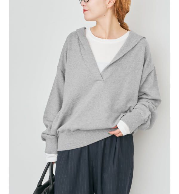 Spick and Span「コットンカシミヤフードニットプルオーバー」|ニット・セーター|