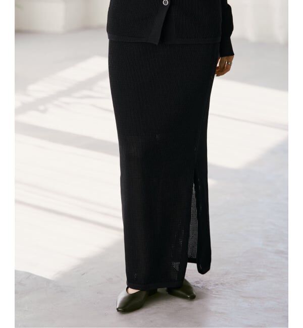 NOBLE「《セットアップ対応》メッシュニットスカート」|スカート|