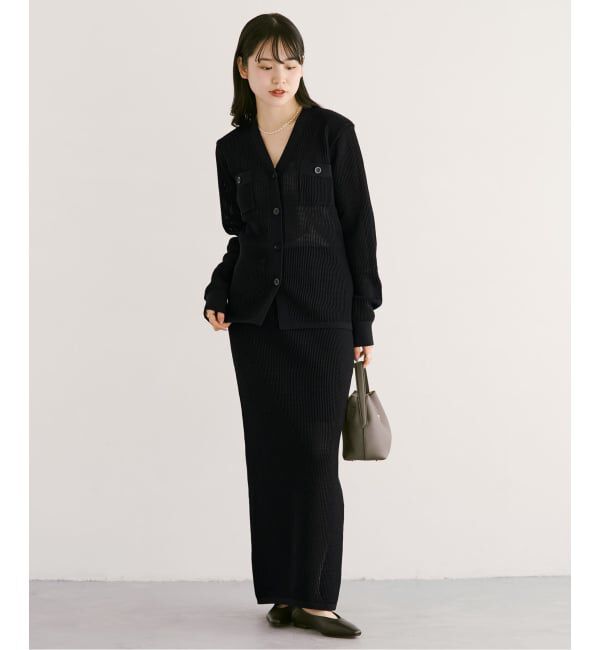 NOBLE「《セットアップ対応》メッシュニットスカート」|スカート|