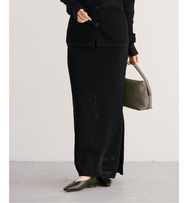 NOBLE「《セットアップ対応》メッシュニットスカート」|スカート|