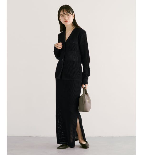 NOBLE「《セットアップ対応》メッシュニットスカート」|スカート|