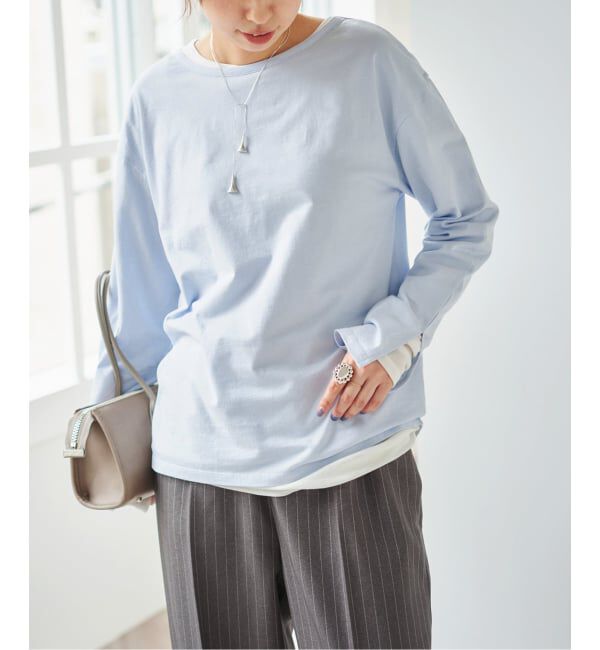 Spick and Span「《一部店舗+WEB限定》2枚SET レイヤードプルオーバー」|Tシャツ・カットソー|サックスブルー B