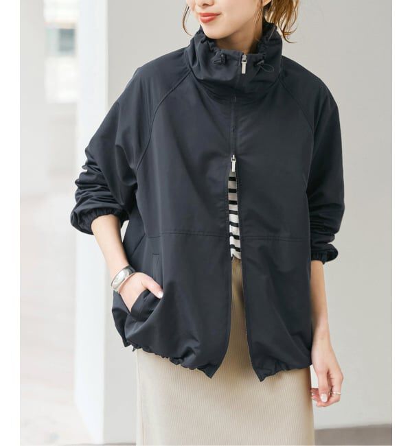 Spick and Span「シルキータフタスタンドカラーブルゾン」|その他|ブラック