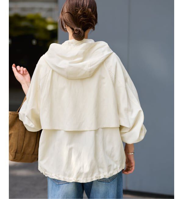 FRAMeWORK「≪追加≫リネンPLタッサーフードショートブルゾン」|ブルゾン・スタジャン|