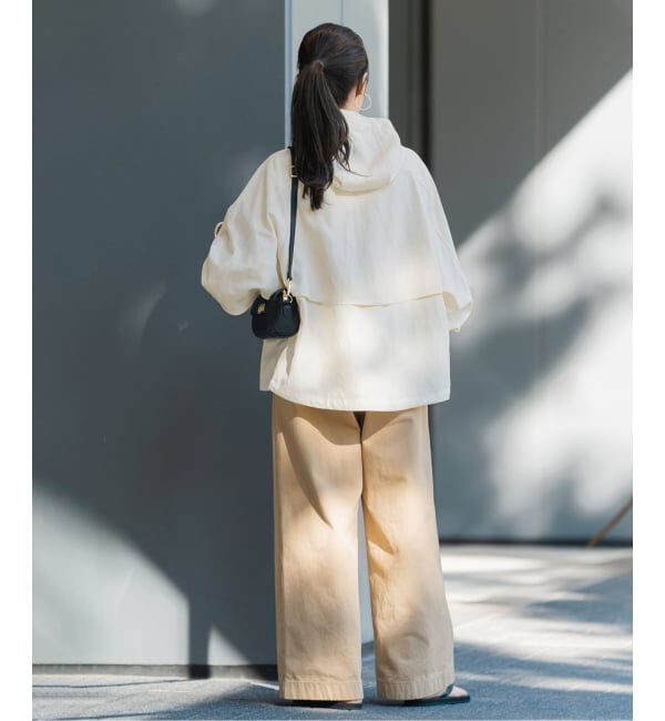 FRAMeWORK「≪追加≫リネンPLタッサーフードショートブルゾン」|ブルゾン・スタジャン|