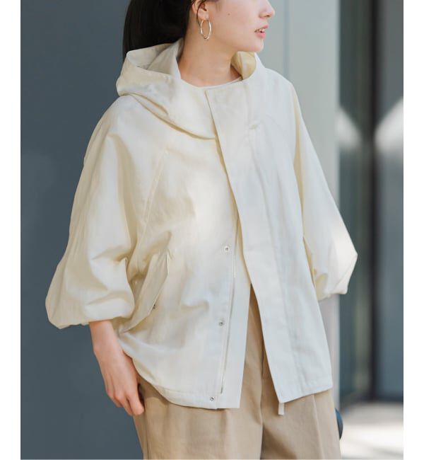 FRAMeWORK「≪追加≫リネンPLタッサーフードショートブルゾン」|ブルゾン・スタジャン|