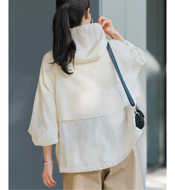 FRAMeWORK「≪追加≫リネンPLタッサーフードショートブルゾン」|ブルゾン・スタジャン|