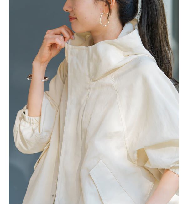 FRAMeWORK「≪追加≫リネンPLタッサーフードショートブルゾン」|ブルゾン・スタジャン|