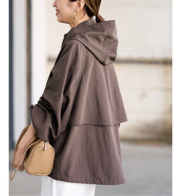 FRAMeWORK「≪追加≫リネンPLタッサーフードショートブルゾン」|ブルゾン・スタジャン|