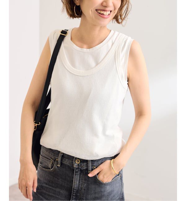 FRAMeWORK「≪追加予約≫メッシュタンクトップ」|タンクトップ|