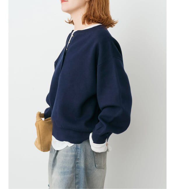 Spick and Span「《新色有り / 追加》メタルボタンヘンリーネックニット」|ニット・セーター|