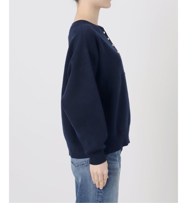 Spick and Span「《新色有り / 追加》メタルボタンヘンリーネックニット」|ニット・セーター|