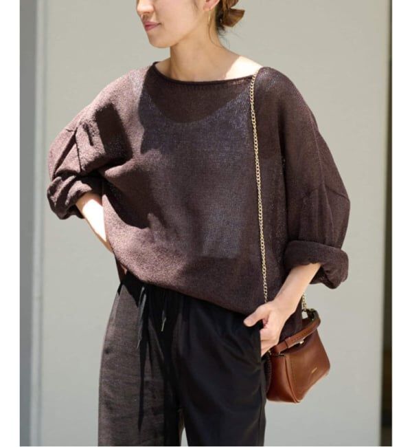 FRAMeWORK「≪一部カラーWEB限定 / 追加予約≫ウォッシャブルニュアンスワイドプルオーバー」|ニット・セーター|ブラウン