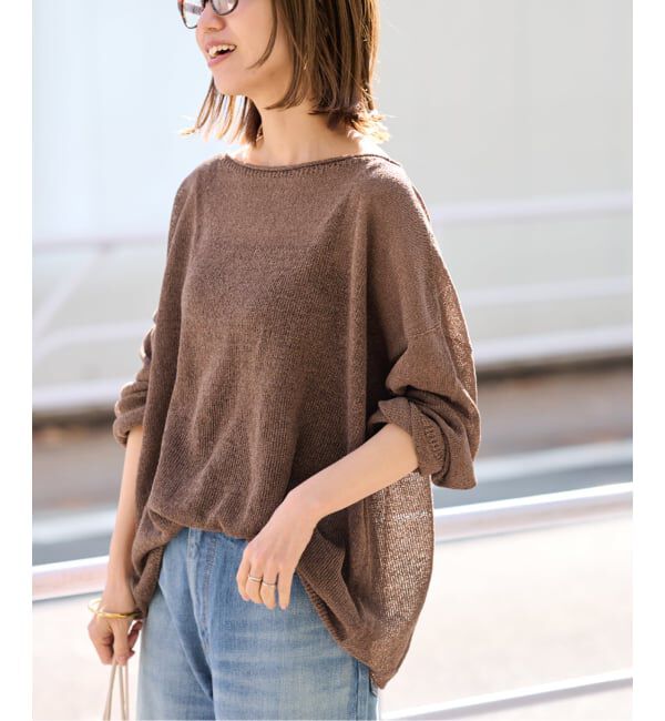 FRAMeWORK「≪一部カラーWEB限定 / 追加予約≫ウォッシャブルニュアンスワイドプルオーバー」|ニット・セーター|ブラウン A