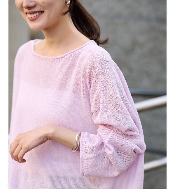 FRAMeWORK「≪一部カラーWEB限定 / 追加予約≫ウォッシャブルニュアンスワイドプルオーバー」|ニット・セーター|ピンク A