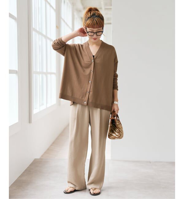 Spick and Span「Emil cotoni Vネックカーディガン」|カーディガン|