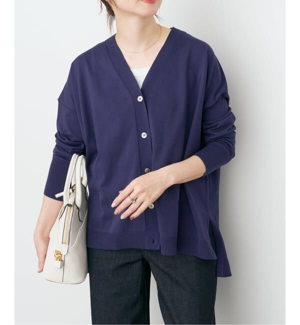 Spick and Span「Emil cotoni Vネックカーディガン」|カーディガン|
