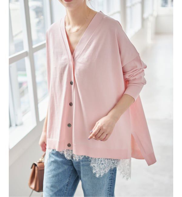 Spick and Span「Emil cotoni Vネックカーディガン」|カーディガン|