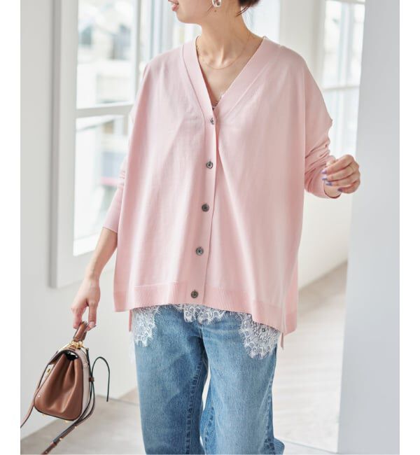 Spick and Span「Emil cotoni Vネックカーディガン」|カーディガン|