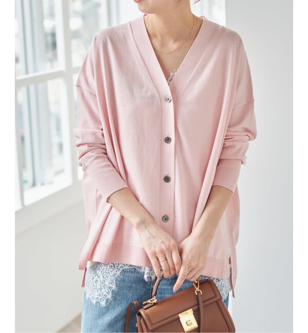 Spick and Span「Emil cotoni Vネックカーディガン」|カーディガン|