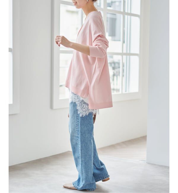 Spick and Span「Emil cotoni Vネックカーディガン」|カーディガン|