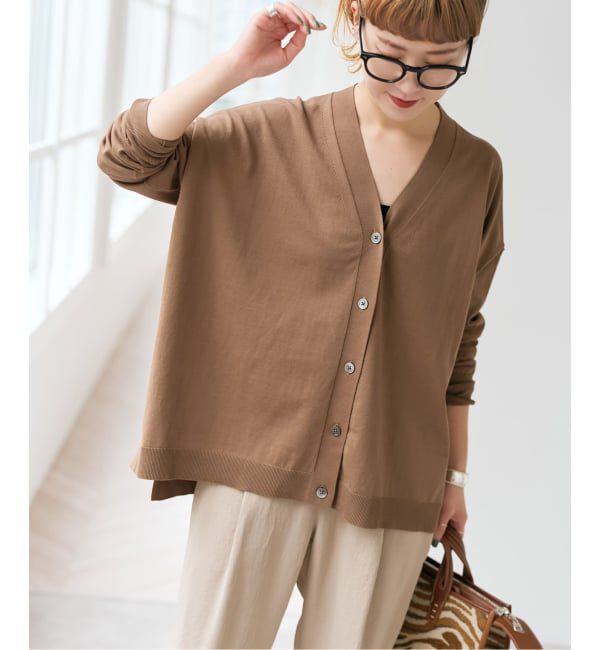 Spick and Span「Emil cotoni Vネックカーディガン」|カーディガン|