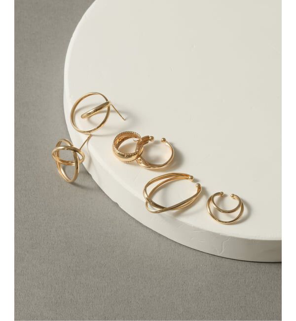 Lilas by Spick&Span「《予約》ダブルラインイヤーカフ K10（片耳）」|イヤーカフ|