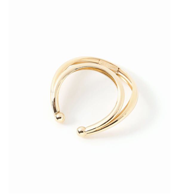 Lilas by Spick&Span「《予約》ダブルラインイヤーカフ K10（片耳）」|イヤーカフ|