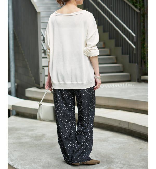 Spick and Span「《予約》ペーパーヤーンVネックルーズプルオーバー」|ニット・セーター|