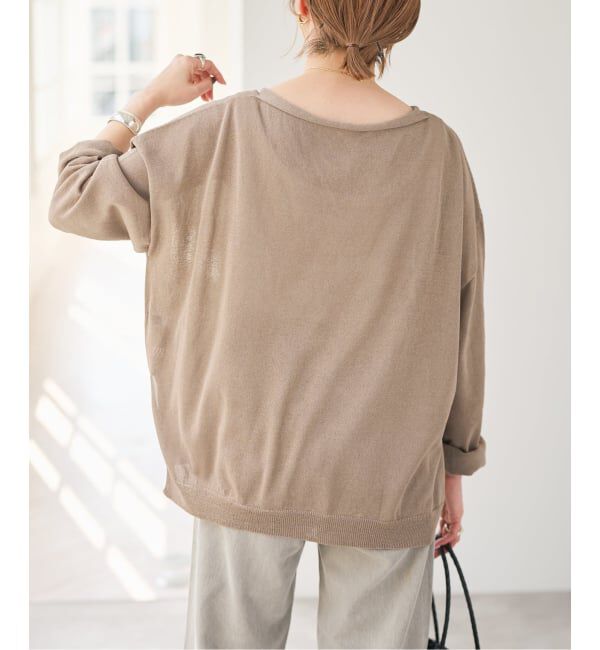 Spick and Span「《予約》ペーパーヤーンVネックルーズプルオーバー」|ニット・セーター|