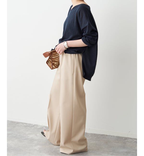 Spick and Span「《予約》ペーパーヤーンVネックルーズプルオーバー」|ニット・セーター|