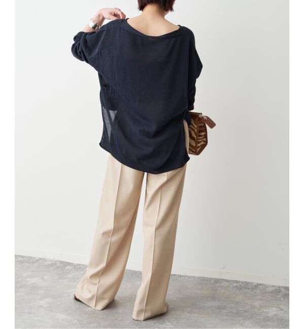 Spick and Span「《予約》ペーパーヤーンVネックルーズプルオーバー」|ニット・セーター|