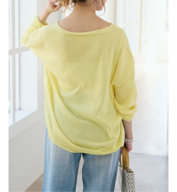 Spick and Span「《予約》ペーパーヤーンVネックルーズプルオーバー」|ニット・セーター|