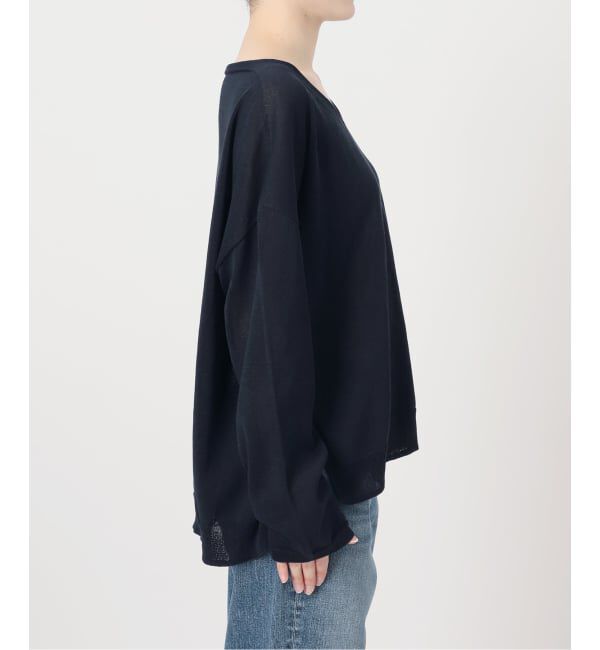 Spick and Span「《予約》ペーパーヤーンVネックルーズプルオーバー」|ニット・セーター|