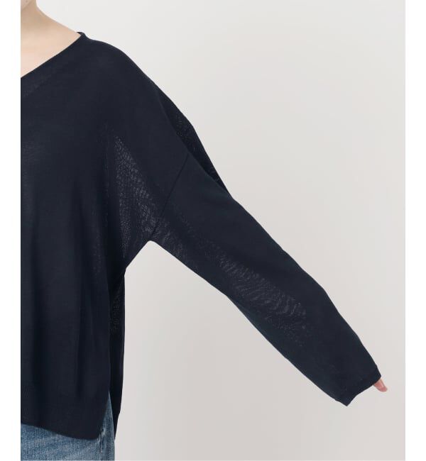 Spick and Span「《予約》ペーパーヤーンVネックルーズプルオーバー」|ニット・セーター|