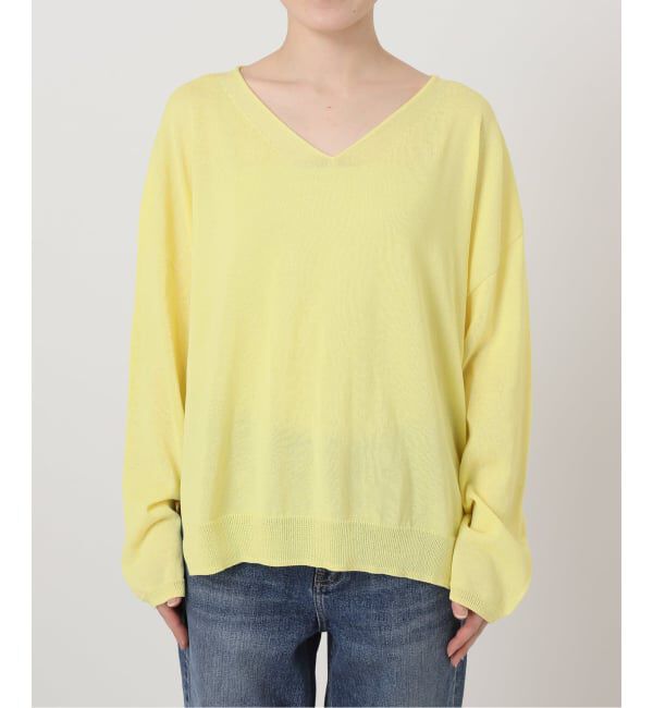 Spick and Span「《予約》ペーパーヤーンVネックルーズプルオーバー」|ニット・セーター|