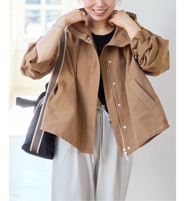 U by SPICK&SPAN「《WEB限定 / 追加予約》コットン/ナイロングログランフレアブルゾン」|ブルゾン・スタジャン|