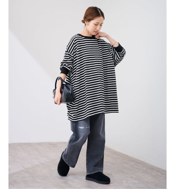 FRAMeWORK「≪WEB限定 / 追加予約≫ONIT 別注OVERSIZE BORDER LS」|Tシャツ・カットソー|