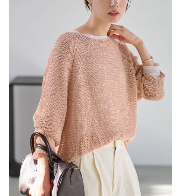 FRAMeWORK「≪追加≫LINEN CORD ニット 2」|ニット・セーター|ピンク B