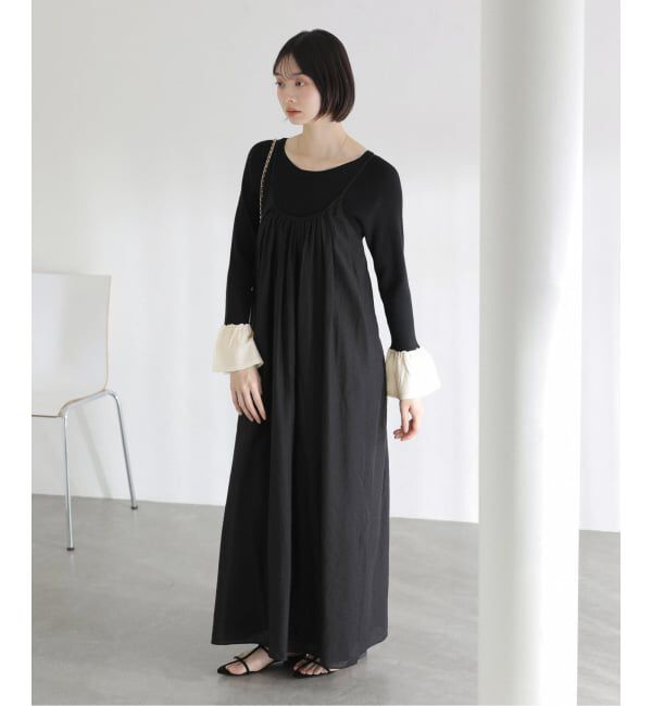  「【洗える】フリルスリーブニット」|ニット・セーター|