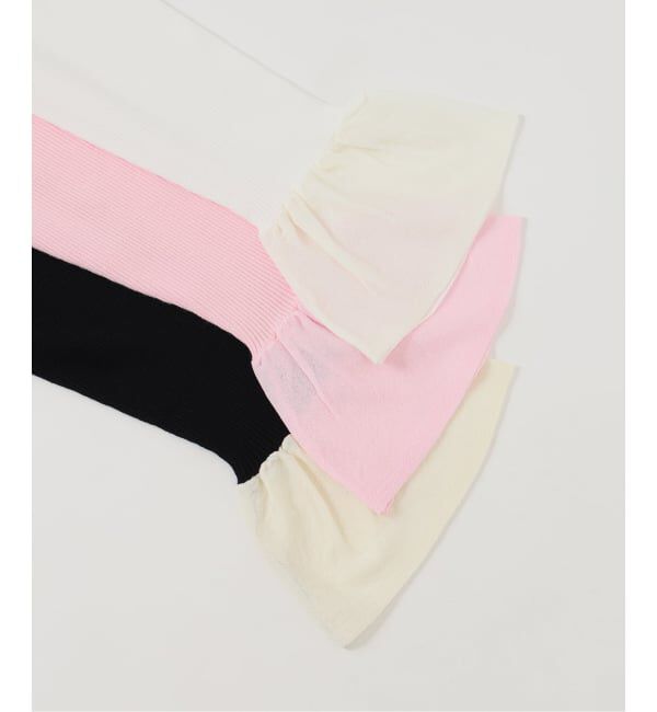  「【洗える】フリルスリーブニット」|ニット・セーター|