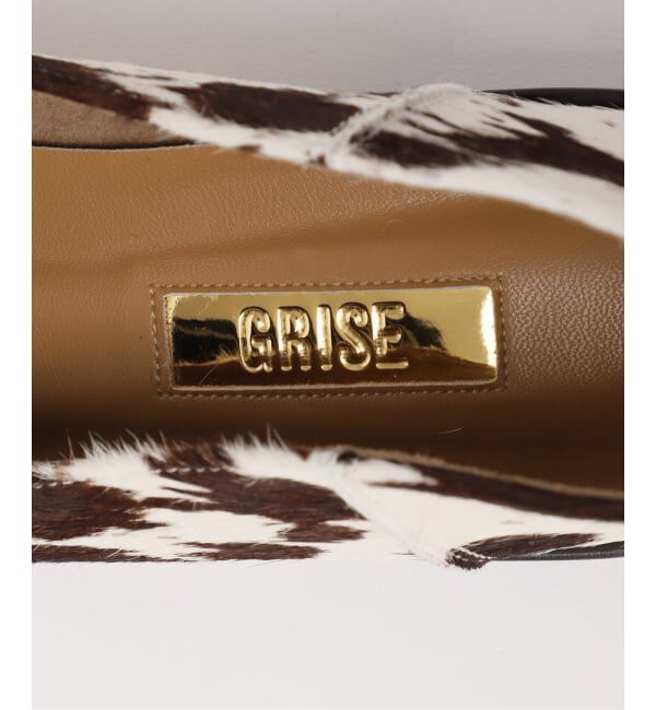 GRISE「GRISEレザースクエアクロスシームアンクルフラット」|その他|