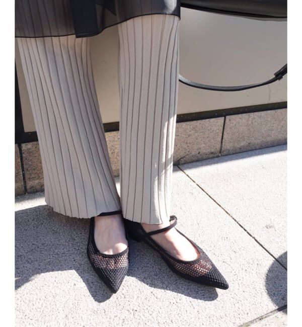  「《追加予約2》ポインテッドネットワンストラップフラット」|その他|