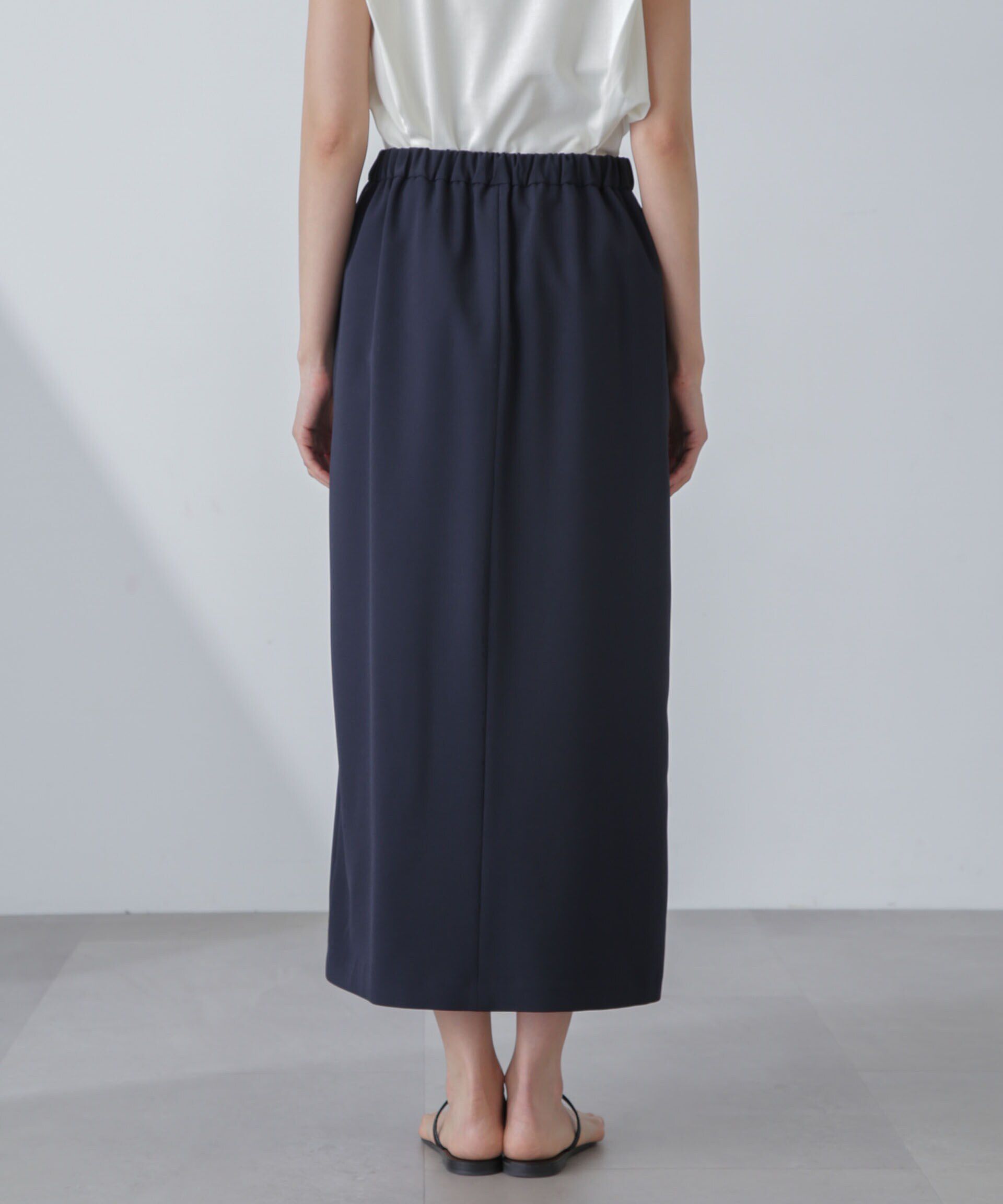 nano･universe「多機能素材サイドベルトストラップ風スカート(セットアップ可）」|スカート|