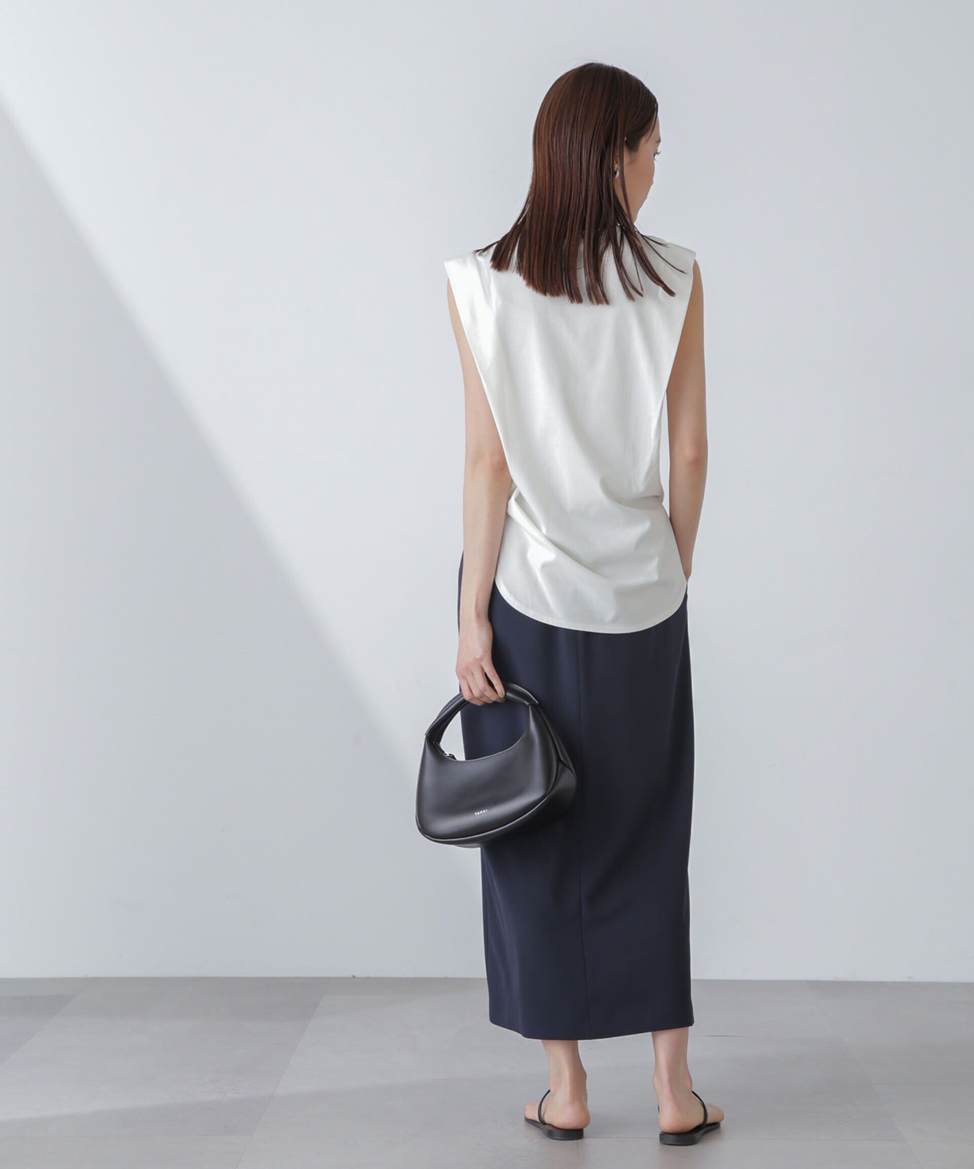 nano･universe「多機能素材サイドベルトストラップ風スカート(セットアップ可）」|スカート|