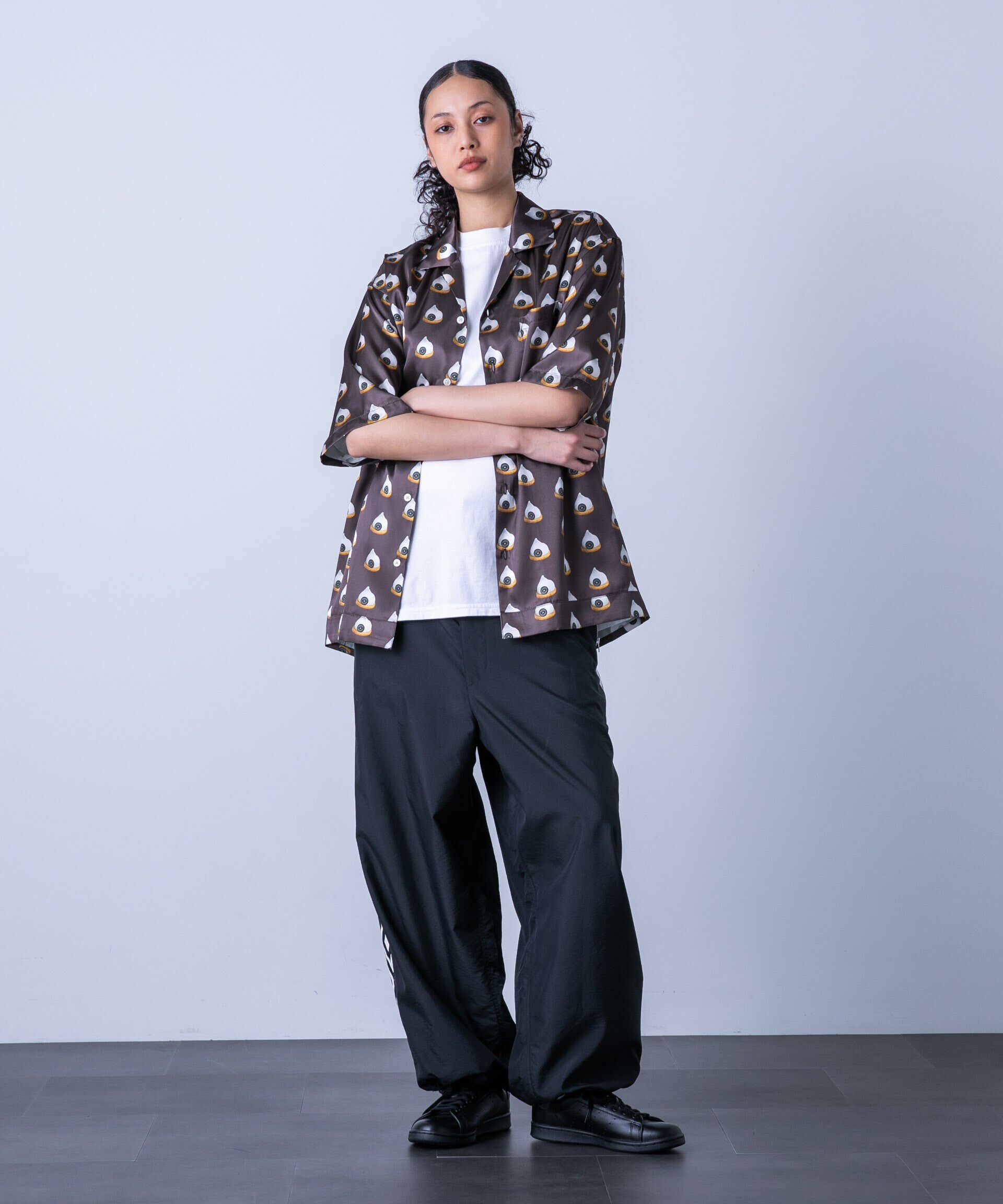 nano･universe「「HOTEL PALACE(オテルパラス)」スイーツプリントオープンカラーシャツ」|シャツ・ブラウス|