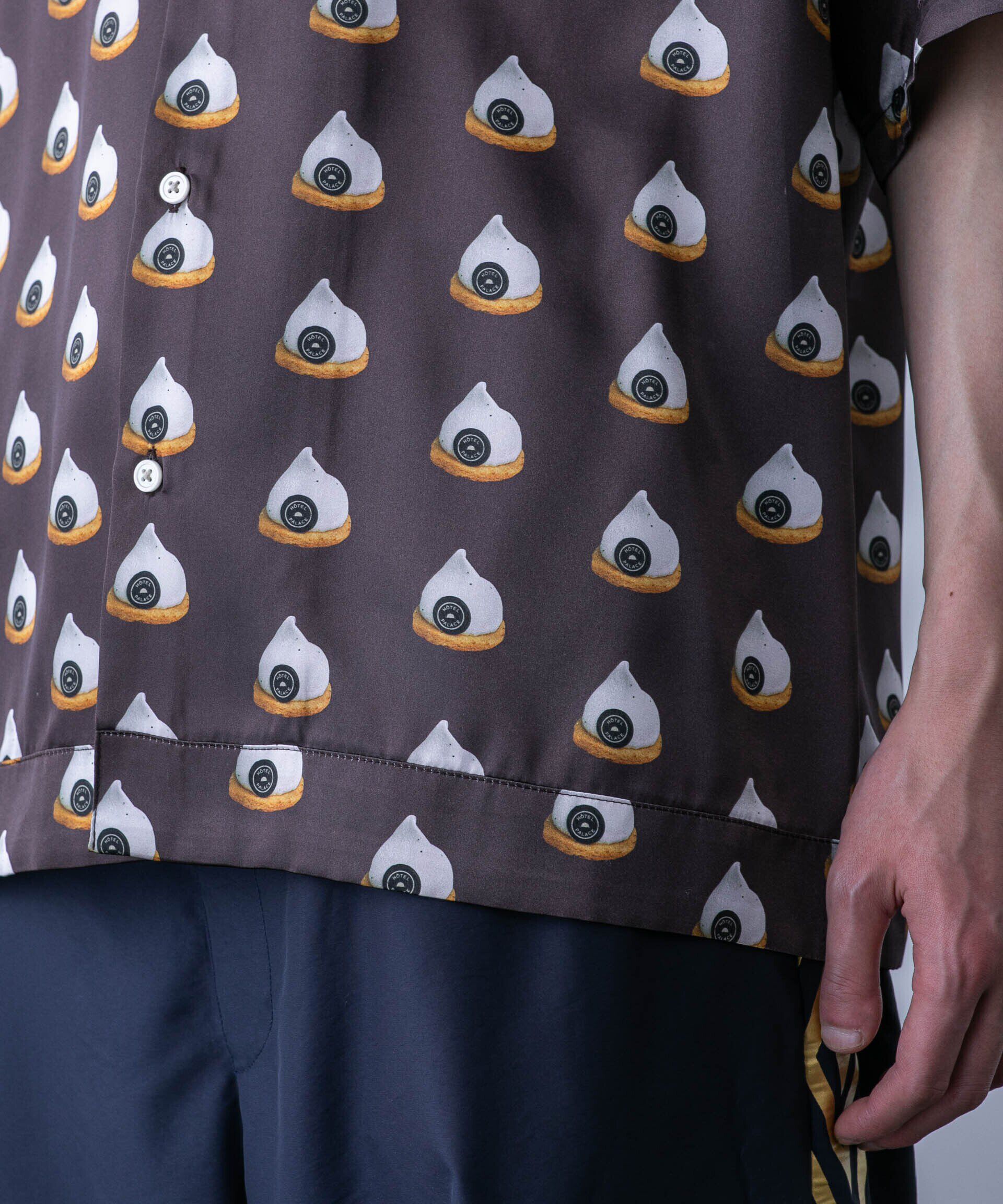 nano･universe「「HOTEL PALACE(オテルパラス)」スイーツプリントオープンカラーシャツ」|シャツ・ブラウス|