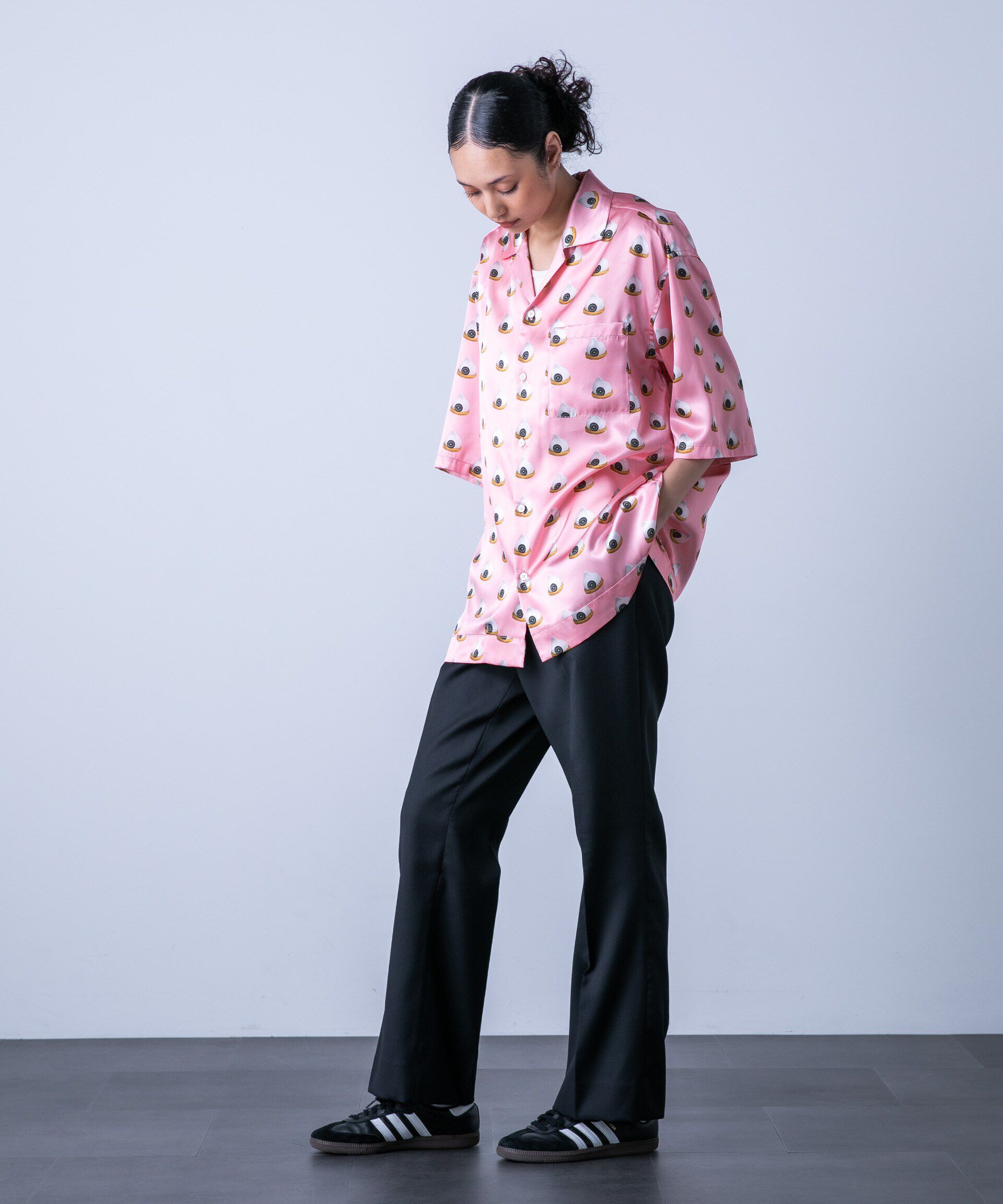 nano･universe「「HOTEL PALACE(オテルパラス)」スイーツプリントオープンカラーシャツ」|シャツ・ブラウス|