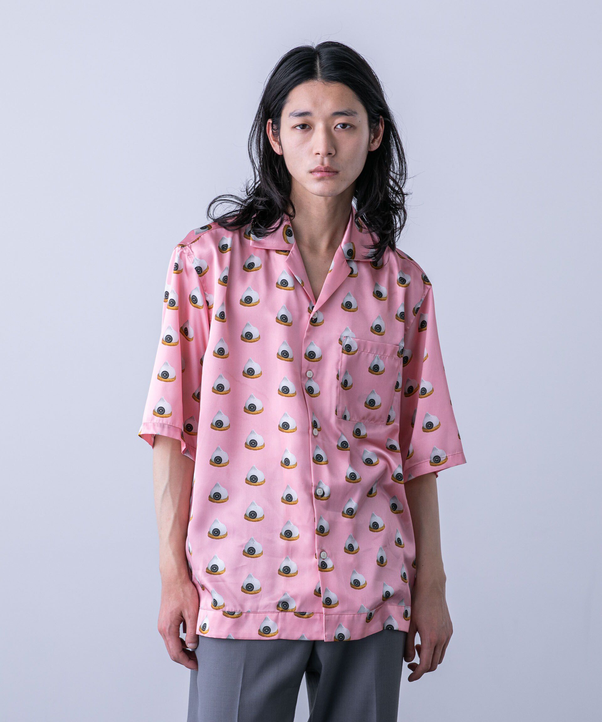 nano･universe「「HOTEL PALACE(オテルパラス)」スイーツプリントオープンカラーシャツ」|シャツ・ブラウス|