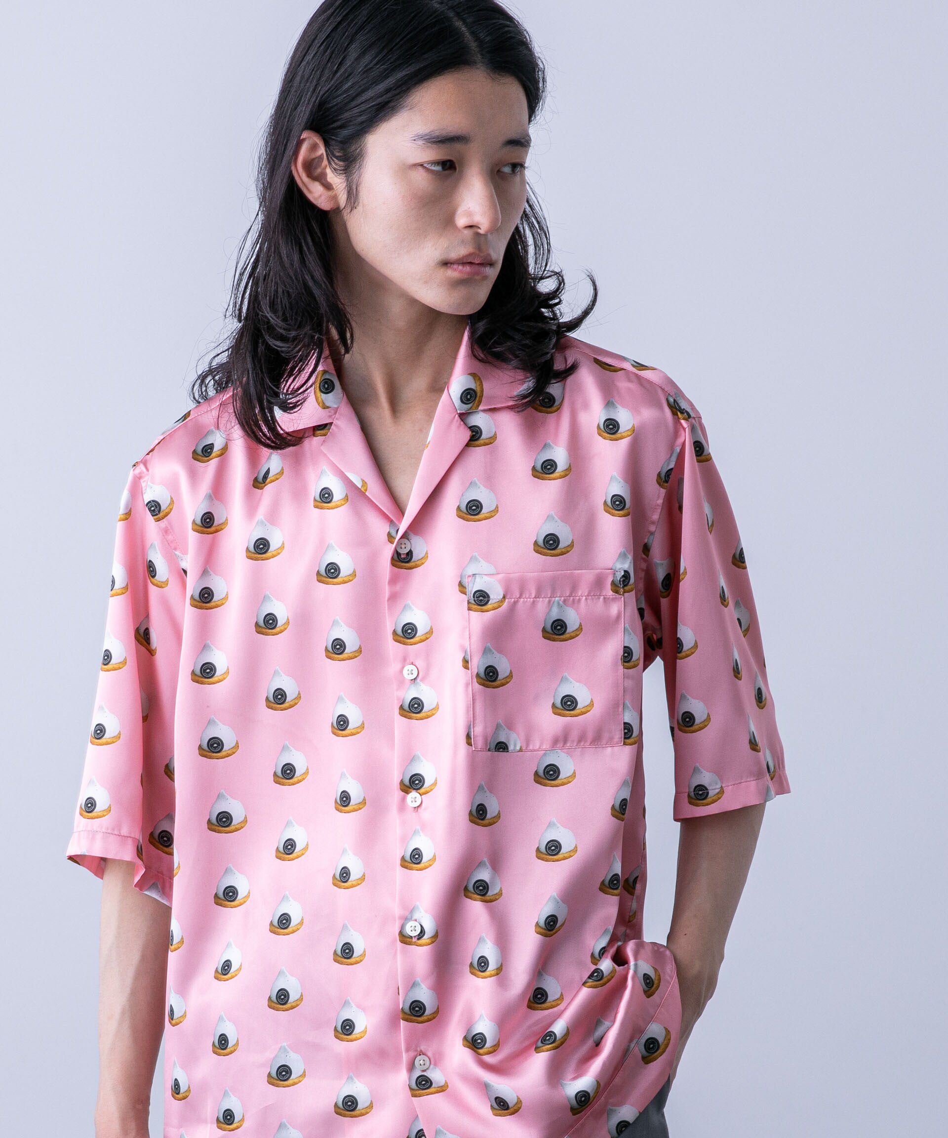 nano･universe「「HOTEL PALACE(オテルパラス)」スイーツプリントオープンカラーシャツ」|シャツ・ブラウス|